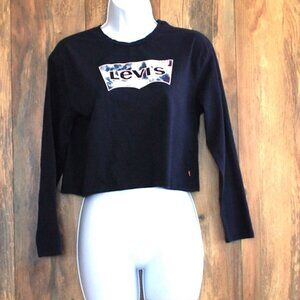 Levi's Long Sleeve Tee Shirt Girl's Size Large Blue